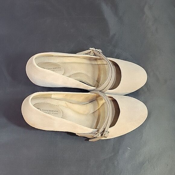 GIANI BERNINI MEMORY FOAM SUEDE ROUND TOE MARY JANE PUMP SHOES - Picture 5 of 16